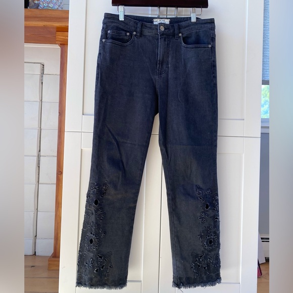 Free People Eyelet Cutout Distressed Jeans - Picture 5 of 6